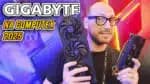 Gigabyte AORUS com GPUs, monitores e grande variedade de hardware