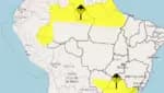 Chuva forte prevista para o norte e centro-sul do país para hoje