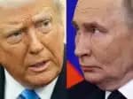 (COMBO) This combination of pictures created on February 12, 2025 shows (L-R) US President Donald Trump in Washington, DC, on February 11, 2025 and Russian President Vladimir Putin  in Moscow on January 17, 2025. Russian President Vladimir Putin told his US counterpart Donald Trump in a phone call on February 12, 2025, that "peace negotiations" on ending the Ukraine conflict were possible, the Kremlin said. Trump said on Truth Social that both leaders had extended invitations of "visiting each other's nations," while the US leader said he would be calling Ukrainian President Volodymyr Zelensky "right now" to inform him about the call. (Photo by SAUL LOEB and Evgenia Novozhenina / various sources / AFP)