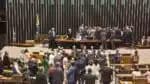 DF - BOLSONARO/STF/PRISÃO DOMICILIAR/OPOSIÇÃO/OBSTRUÇÃO/CÂMARA - POLÍTICA - Vista do Plenário Ulysses Guimarães da Câmara, onde deputados da oposição apoiadores do ex-presidente Jair   Bolsonaro continuam a obstruir a mesa diretora e os trabalhos da Casa, em Brasília, na noite desta quarta-feira, 6.    06/08/2025 - Foto: WILTON JUNIOR/ESTADÃO CONTEÚDO