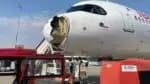 Avião sofre impacto com aves e registra danos no focinho; confira imagens