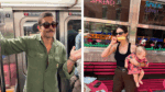 Chay Suede registra com esposa e filha recém-nascida momentos em Nova York