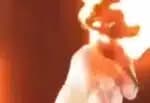Artista sertanejo sofre com incêndio no palco durante apresentação e rosto é queimado; assista ao vídeo