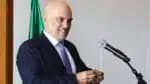 Ministro Alexandre de Moraes durante ato no STF dos atos antidemocráticos de 8 de janeiro de 2023. | Sérgio Lima/Poder360 - 08.jan.2025