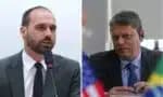 Eduardo rebate novamente Tarcísio após período de pausa declarado por Bolsonaro