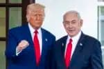FOTODELDÍA - WASHINGTON, 07/04/2025.- El presidente de Estados Unidos, Donald J. Trump (izq.), saluda al primer ministro israelí, Benjamin Netanyahu (der.), a su llegada a una reunión en el Ala Oeste de la Casa Blanca en Washington, D.C., EE.UU., el 7 de abril de 2025. La conferencia de prensa del presidente Trump y el primer ministro Netanyahu en la Sala Este ha sido cancelada. EFE/SHAWN THEW