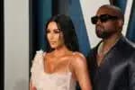 US media personality Kim Kardashian (L) and husband US rapper Kanye West attend the 2020 Vanity Fair Oscar Party following the 92nd Oscars at The Wallis Annenberg Center for the Performing Arts in Beverly Hills on February 9, 2020. (Photo by Jean-Baptiste Lacroix / AFP)