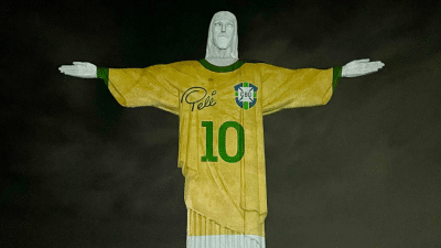 Imagem do post Pelé é homenageado com o Cristo Redentor amarelo e um carta do Papa