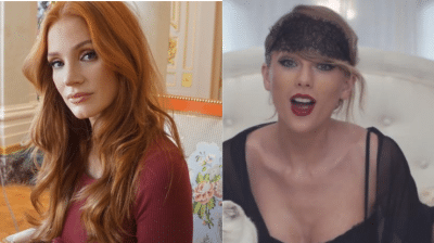 Imagem do post Jessica Chastain disse que recebeu de Taylor Swift uma playlist de fim de relacionamento