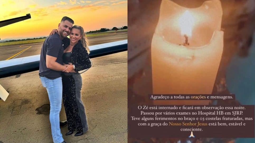 Zé Neto’s esposa mostra gratidão após o cantor sair ileso de acidente