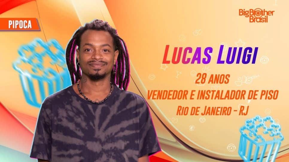 Lucas Luigi, piso instalador, foi o último Pipoca nomeado no Big Day do BBB24
