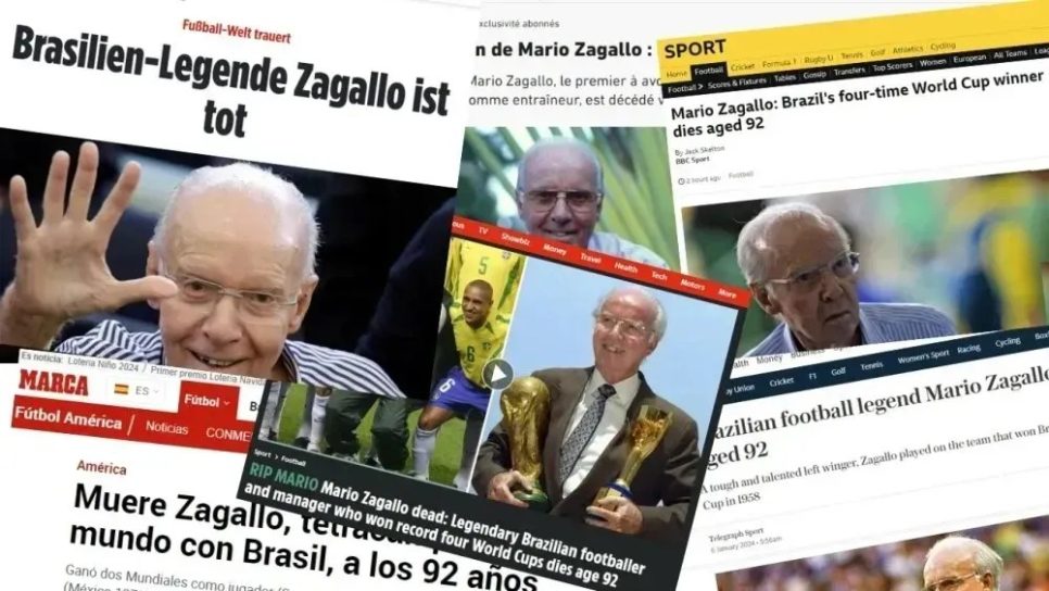 Como os principais jornais do mundo repercutiram morte de Zagallo