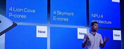 Imagem do texto Intel apresenta nova microarquitetura de e-cores e p-cores, chamada Skymont e Lion Cove